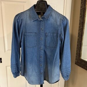American Eagle Outfitters Blue Denim Top